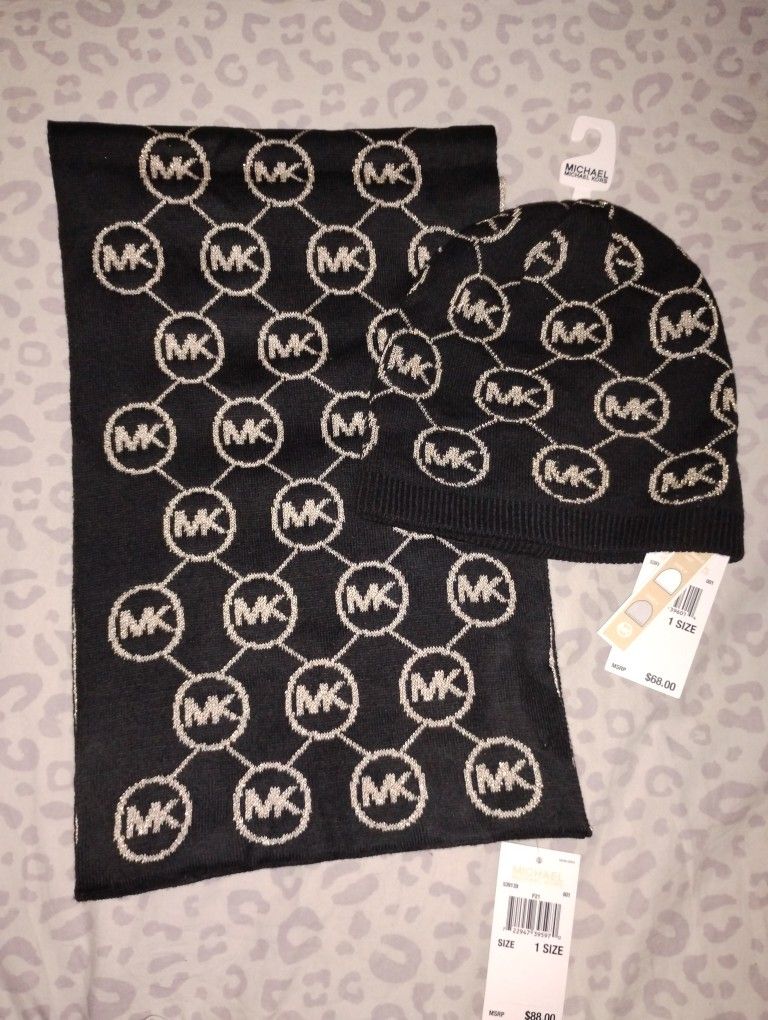 Michael Kors Hat And Scarf Set