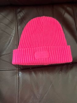 Hot Pink Ribbed Knit Beanie