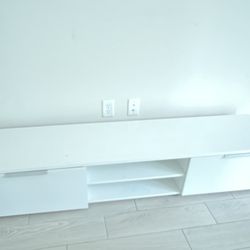 White TV Stand 