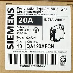 Siemens Arkfault 20 Amps Breaker 