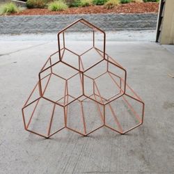 Copper  6 Bottle Wine Rack