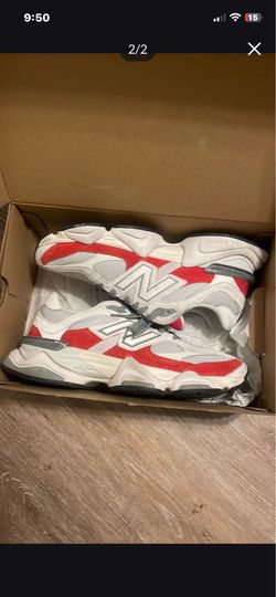 New balance 9060 red grey and white