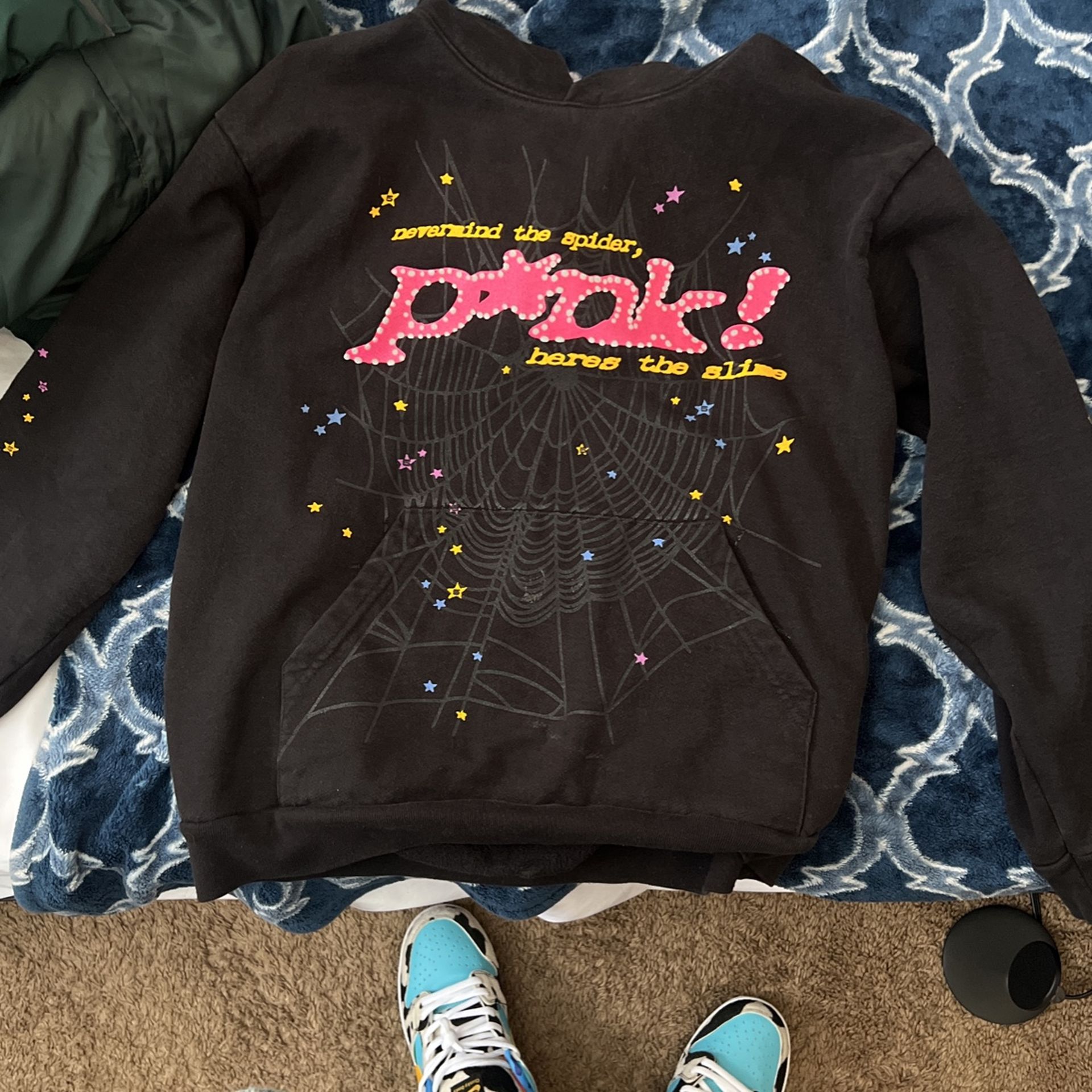 Sp5der P*nk Hoodie Black 