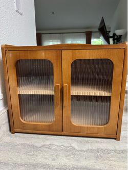Wooden Bread Box / Kitchen Storage Cabine