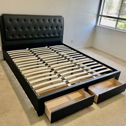 Queen STORAGE Bed With Nice Orthopedic Supreme Mattress Included 📍 