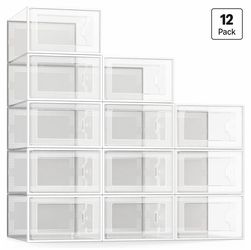 Clear Stackable Shoe Storage Boxes 12 Pack