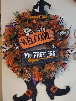 Mesh Halloween wreaths