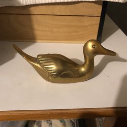 Vintage Solid BRASS Leonard by SILVER MFG. CO. Duck Figure