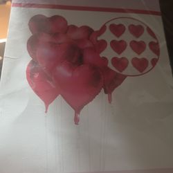 12 pc foil heart balloons