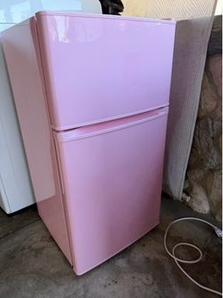 Pink mini fridge 2 door