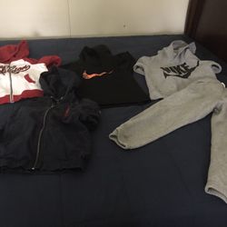 2 Boys Nike Hoodies 1 True Religion Hoodie . Pair Ralph Lauren Jogging Pants Size 7 Boys Ralph Lauren Polo Jacket Size 6. 