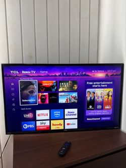 40" TCL Smart Roku TV (With Remote)