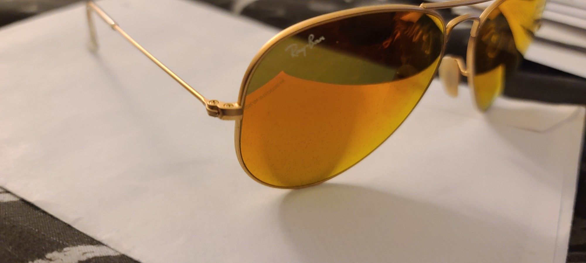 Rayban Mirror Orange Non Polar Sunglasses