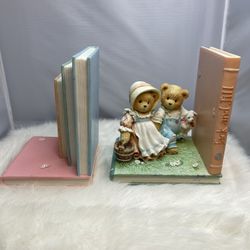 Vintage Cherished Teddies Jack and Jill Bookends