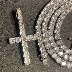 Icy Cross Tennis Chain 