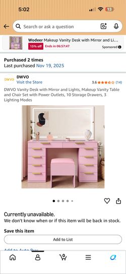 Pink Vanity