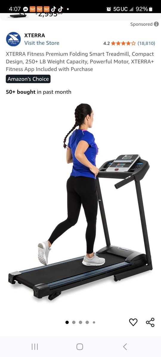 XTERRA FITNESS PREMIUM SMART TREADMILL