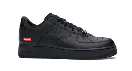 Supreme black Air Force 1 size 10.5