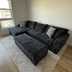 Sofa, Oversized Chaise & Ottoman  (NEW)