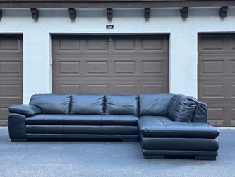 🛋️ Couch/Sofa Sectional - Black - Leather - Delivery Available 🚛