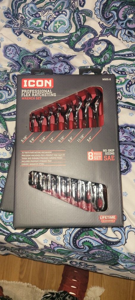 Icon Professional Flex Ratcheting Wrench Set