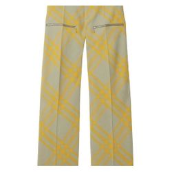 Burberry Checked Straight Leg Trousers 