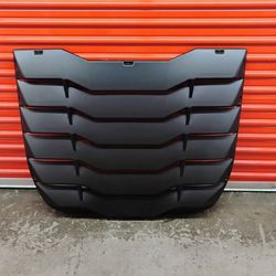 Black Plastic Rear Window Louver Rain Guard for Scion TC 2011_2016