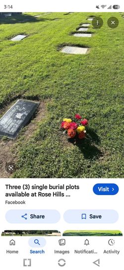 Rose Hills Cemetery plots