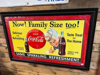Framwd Original 1955 Coca-Cola Ad 44 1/2 × 29