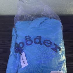 Spider Hoodie Light Blue