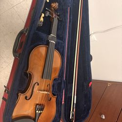 Violin With Case, Shoulder Rest, and Rosin