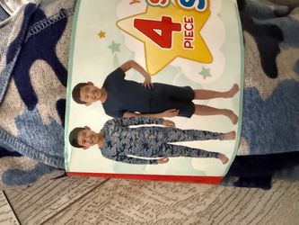 Boys 4-Piece Pajama Set Size 10/12 – New