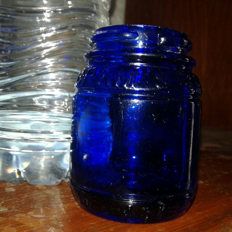 1930's Ingram's Shaving Cream Cobalt Blue Bottle