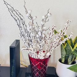 artificial white berry stems