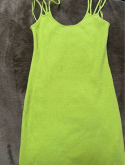 Zara neon green mini dress