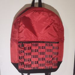 RED & BLACK TRUE RELIGION BACKPACK 