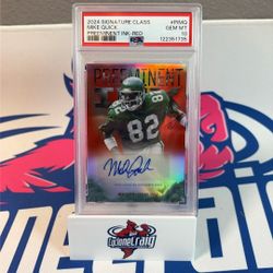 2024 Signature Class Mike Quick Preeminent Ink Red Auto /25 PSA 10 POP 2