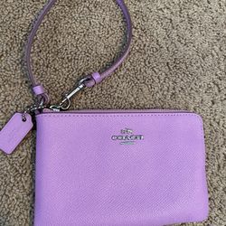 Purple Coach Wrist Wallet
