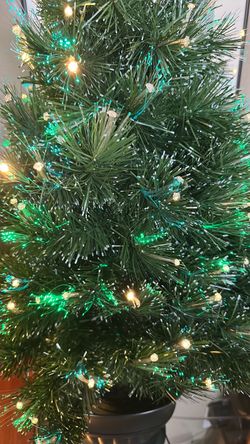 Artificial Christmas Tree with Built-In Lights