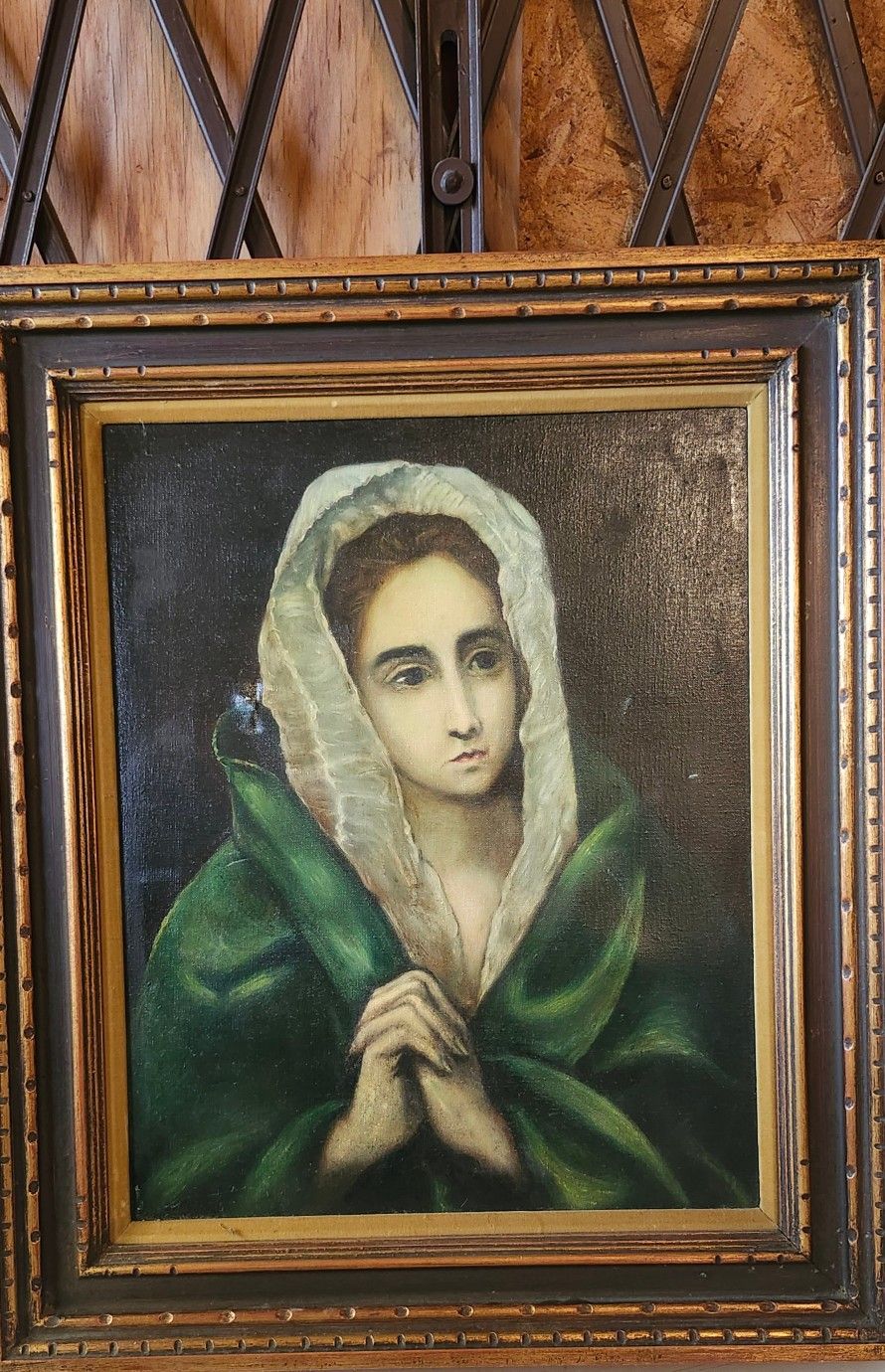 Mater Dolorosa – El Greco Framed Hand Painted Oil Painting 18x24"
