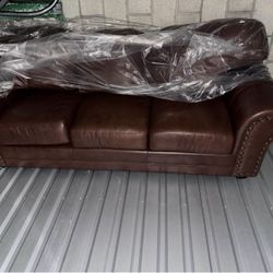 Faux Leather Couch  