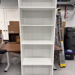 5 Shelf Bookcase - White