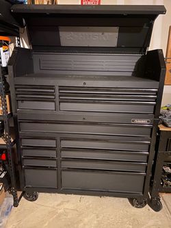 Like-New Husky 52” Heavy Duty Rolling Tool Chest & Cabinet – Matte Black