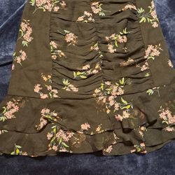 BP Black Floral Skirt