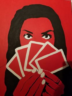 Poker Face Art painting