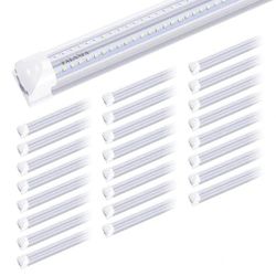 T8 Integrated LED Tube Lights 4ft V-Shape 36W 3600LM 6000K 6 Pack