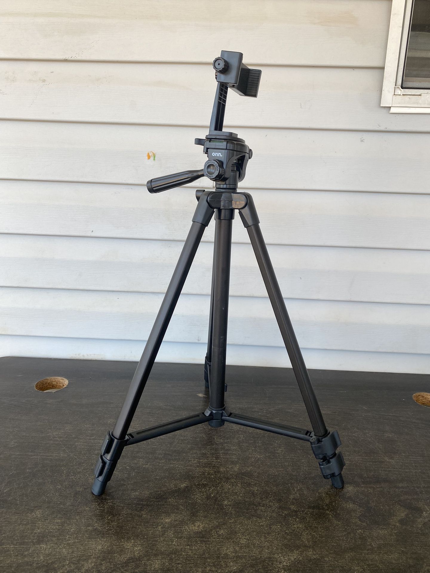 Onn 52" Aluminum Camera/Smartphone Tripod Adjustable Height, Light Weight, Mount