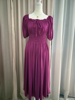Elegant Magenta Dress