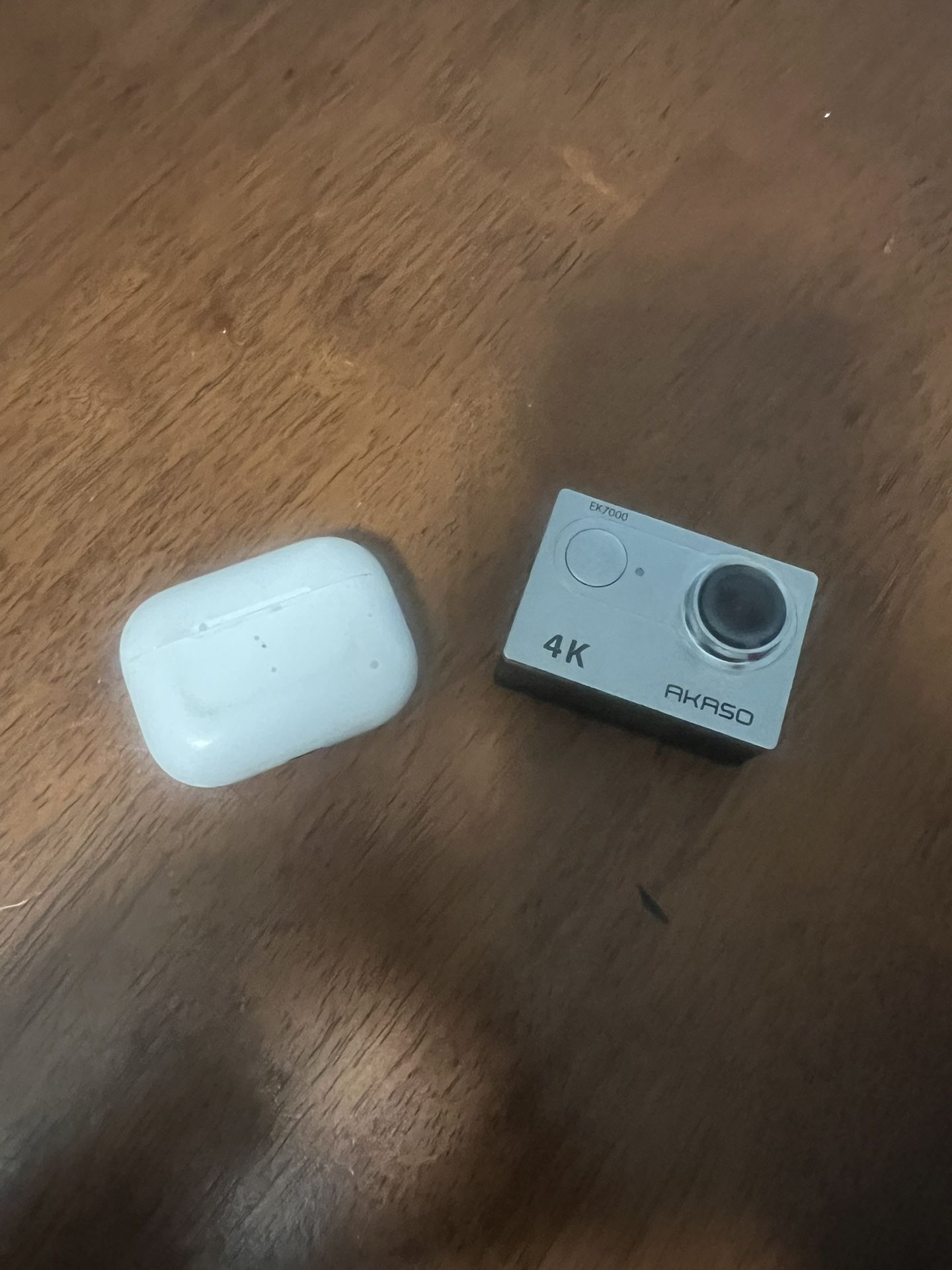 Air Pod Pros And Akaso Go Pro Camera