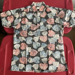 Rare Half Button Down Cooke Street Hawaiian Shirt